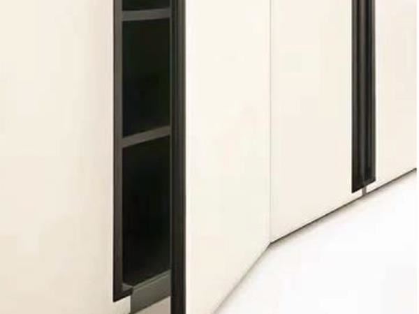 Aluminum Wardrobe Door Pull Handle, L-shaped Section