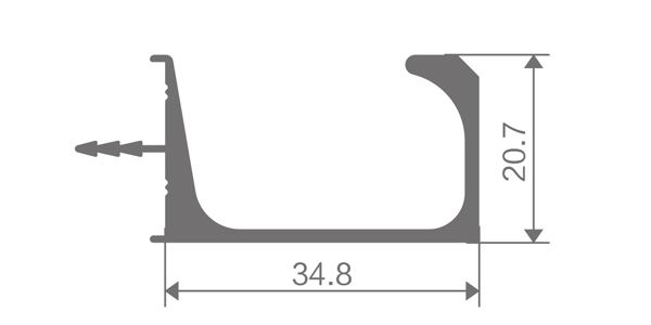 FZ-8921 G-shaped aluminum handle profile