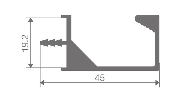 FZ-8922 G-shaped aluminum handle profile