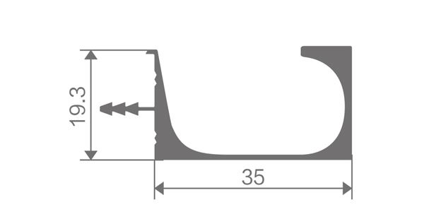 FZ-8923 G-shaped aluminum handle profile